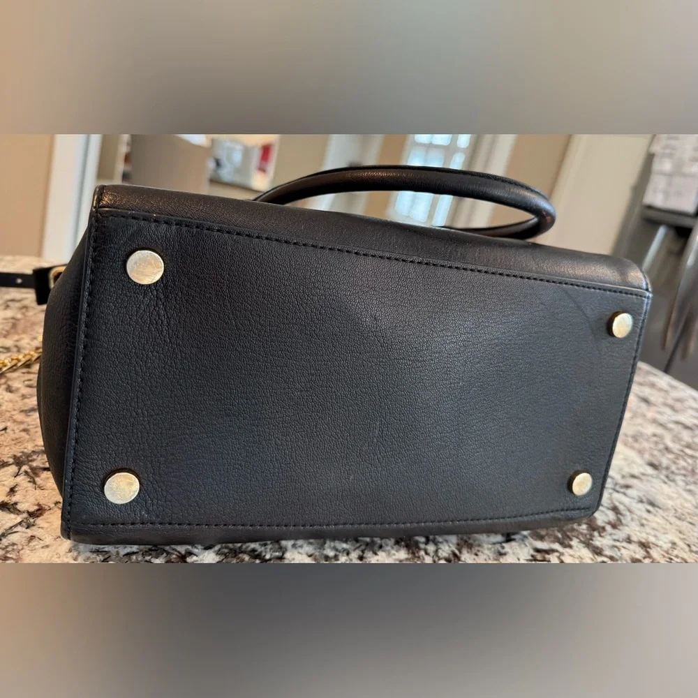 Michael Kors Lock Black and Gold Satchel with Luxurious Leather - Picture 11 of 16